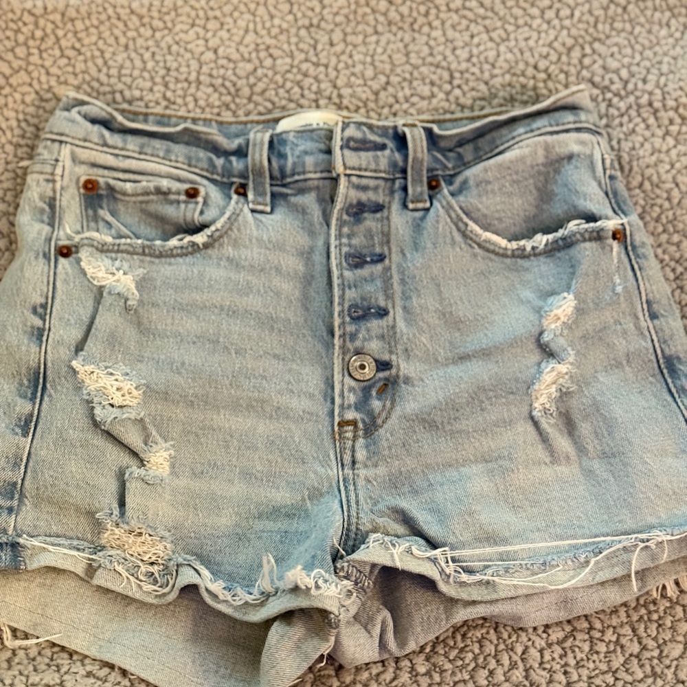 Abercrombie & Fitch Light Blue Jean Shorts